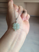 Load image into Gallery viewer, 100% natural type A legit green/yellow four-leaf clover jadeite jade pendants BG46
