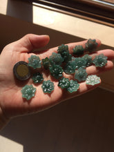 Load image into Gallery viewer, 100% Natural type A blue green gray black Guatemala jadeite Blue Lotus(蓝莲花) group PB297  Add on item. Not for sale alone.
