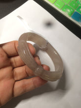 Load image into Gallery viewer, 56mm 100% natural light Pink/black/purple Quartzite (Shetaicui jade) 3D carved Bow knot bangle SY8
