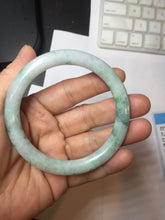 Load image into Gallery viewer, 56.9mm certified Type A 100% Natural green with green floating flowers Green Vines and Spring Blossoms(青藤与飞花)  round cut Jadeite Jade bangle PH216-3253
