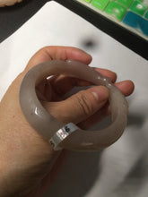 Load image into Gallery viewer, 56mm 100% natural light Pink/black/purple Quartzite (Shetaicui jade) 3D carved Bow knot bangle SY8
