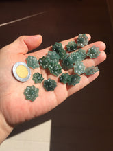 Load image into Gallery viewer, 100% Natural type A blue green gray black Guatemala jadeite Blue Lotus(蓝莲花) group PB297  Add on item. Not for sale alone.
