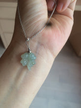 Load image into Gallery viewer, 100% natural type A legit green/yellow four-leaf clover jadeite jade pendants BG46

