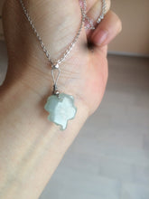 Load image into Gallery viewer, 100% natural type A legit green/yellow four-leaf clover jadeite jade pendants BG46
