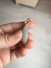 Load image into Gallery viewer, 100% Natural type A light green/gray candied dates Jadeite Jade pendant AX155
