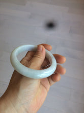Load image into Gallery viewer, 57mm certified 100% natural type A light green/white jadeite jade bangle AX83-5063
