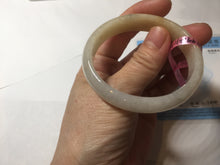 Load image into Gallery viewer, 51mm certified 100% natural Type A icy watery light green yellow white oval jadeite jade bangle PC19-6672
