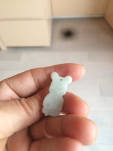 Load image into Gallery viewer, Type A 100% Natural light green jadeite jade cute baby bear pendant BG44
