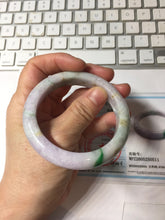 Load image into Gallery viewer, 55.6mm Certified 100% natural Type A sunny Green Yellow Light Purple(Fu Lu Shou) jadeite jade bangle PH249-0511
