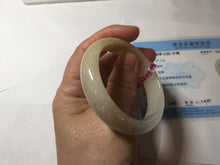 Load image into Gallery viewer, 51mm certified 100% natural Type A icy watery light green yellow white oval jadeite jade bangle PC19-6672

