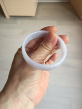 Load image into Gallery viewer, 50mm certified 100% natural Type A  white purple thin jadeite jade bangle BS167-1625

