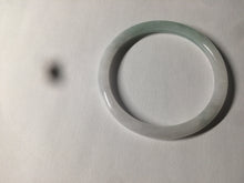 Load image into Gallery viewer, 54.5mm certified 100% natural green/purple/white slim round cut jadeite jade bangle L147-5552

