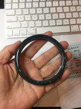 Load image into Gallery viewer, 62mm Certified Type A 100% Natural dark green/blue/gray/black Guatemala Jadeite bangle PB277-0704
