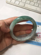 Load image into Gallery viewer, 57mm Certified Type A 100% Natural sunny green/gray/black chubby Jadeite bangle PB242-9546
