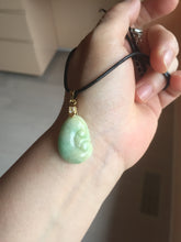 Load image into Gallery viewer, 100% Natural type A sunny green yellow jadeite Jade RuYi(如意) pendant PB50
