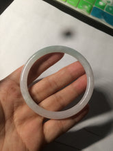 Load image into Gallery viewer, 54.5mm certified 100% natural green/purple/white slim round cut jadeite jade bangle L147-5552
