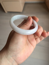 Load image into Gallery viewer, 52mm certified Type A 100% Natural green/purple/white oval Jadeite Jade bangle BM58-0261
