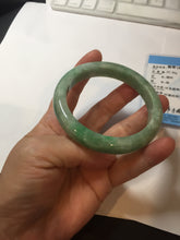 Load image into Gallery viewer, 59mm Certified Type A 100% Natural sunny green gray Jadeite Jade bangle PA126-9888
