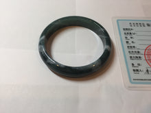 Load image into Gallery viewer, 60.6mm Certified Type A 100% Natural dark green/blue/gray/black Guatemala Jadeite bangle PB278-0712
