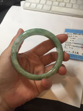 Load image into Gallery viewer, 59mm Certified Type A 100% Natural sunny green gray Jadeite Jade bangle PA126-9888
