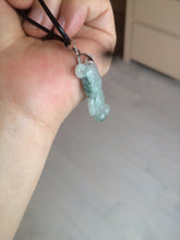 Load image into Gallery viewer, Type A 100% Natural light green jadeite jade cute baby bear pendant BG44
