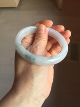 Load image into Gallery viewer, 58.5mm certified Type A 100% Natural white light green purple Jadeite Jade bangle PF68-0501
