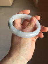 Load image into Gallery viewer, 58.5mm certified Type A 100% Natural white light green purple Jadeite Jade bangle PF68-0501
