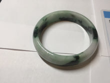 Load image into Gallery viewer, 59.2mm Certified Type A 100% Natural sunny green/dark green/purple/white Spring Forest broad Jadeite bangle PH71-0574
