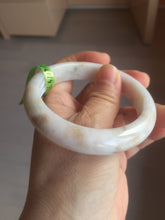 Load image into Gallery viewer, 56.5mm certified 100% natural Type A green purple brown jadeite jade bangle G77-5703
