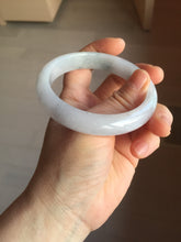 Load image into Gallery viewer, 58.5mm certified Type A 100% Natural white light green purple Jadeite Jade bangle PF68-0501
