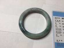 Load image into Gallery viewer, 57mm Certified Type A 100% Natural sunny green/gray/black chubby Jadeite bangle PB243-9556
