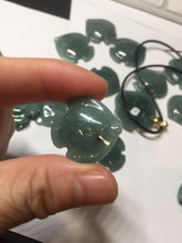 Load image into Gallery viewer, 100% Natural type A dark green/blue/black/gray Guatemala jadeite jade 3D tropical fish Pendant group PD94
