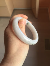 Load image into Gallery viewer, 58.5mm certified Type A 100% Natural white light green purple Jadeite Jade bangle PF67-0512

