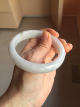 Load image into Gallery viewer, 58.5mm certified Type A 100% Natural white light green purple Jadeite Jade bangle PF67-0512
