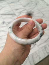 Load image into Gallery viewer, 59.5mm Certificated Type A 100% Natural White green red purple(FU LU SHOU) with green floating flowers Jadeite Jade bangle G110-9511

