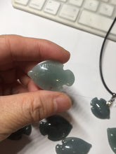 Load image into Gallery viewer, 100% Natural type A dark green/blue/black/gray Guatemala jadeite jade 3D tropical fish Pendant group PD95
