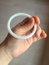 Load image into Gallery viewer, 56.5mm 100% natural Type A light green white round cut jadeite jade bangle BL89-4671
