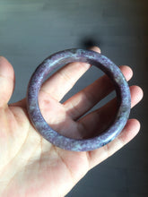 Load image into Gallery viewer, 60mm 100% natural purple/dark blue/brown/white purple mica + Tourmaline bangle SY34
