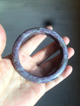 Load image into Gallery viewer, 60mm 100% natural purple/dark blue/brown/white purple mica + Tourmaline bangle SY34
