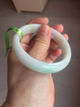 Load image into Gallery viewer, 56mm Certified Type A 100% Natural sunny green/white(白底青) Jadeite Jade bangle G71-1309
