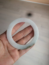 Load image into Gallery viewer, 53mm certified Type A 100% Natural white/brown flat style Jadeite jade bangle C89-4
