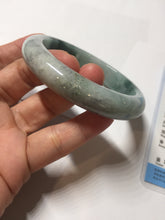 Load image into Gallery viewer, 57mm Certified Type A 100% Natural sunny green/gray/black chubby Jadeite bangle PB243-9556
