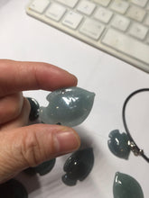 Load image into Gallery viewer, 100% Natural type A dark green/blue/black/gray Guatemala jadeite jade 3D tropical fish Pendant group PD95
