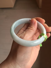 Load image into Gallery viewer, 56.7mm certified type A 100% Natural light green/blue purple Jadeite Jade bangle AB2-1325
