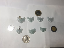 Load image into Gallery viewer, 100% natural type A white light green jadeite jade fox mask pendant necklace PD101
