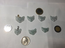 Load image into Gallery viewer, 100% natural type A white light green jadeite jade fox mask pendant necklace PD101
