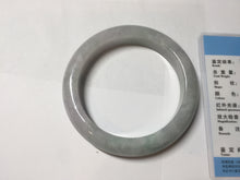 Load image into Gallery viewer, 60.5mm Certified Type A 100% Natural icy watery green/purple chubby Jadeite Jade bangle PB244-9527
