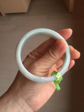 Load image into Gallery viewer, 56.7mm certified type A 100% Natural light green/blue purple Jadeite Jade bangle AB2-1325
