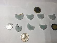 Load image into Gallery viewer, 100% natural type A white light green jadeite jade fox mask pendant necklace PD101
