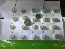 Load image into Gallery viewer, 16mm Type A 100% Natural light green yellow purple white Jadeite Safety Guardian Button Princess donuts pendant group AZ163
